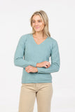 Possum Merino V Neck Plain Sweater - Native World