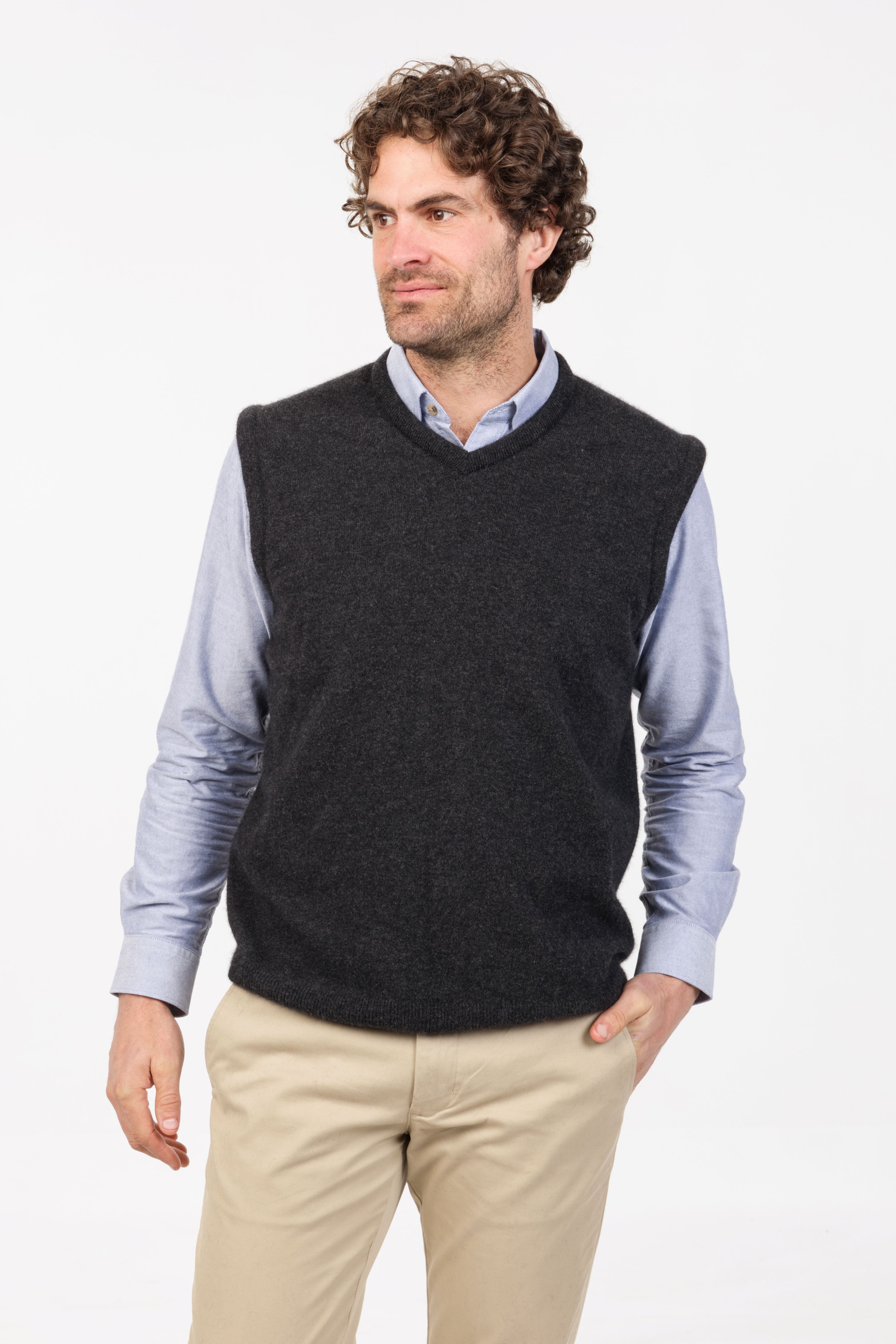 Plain Possum Merino Vest