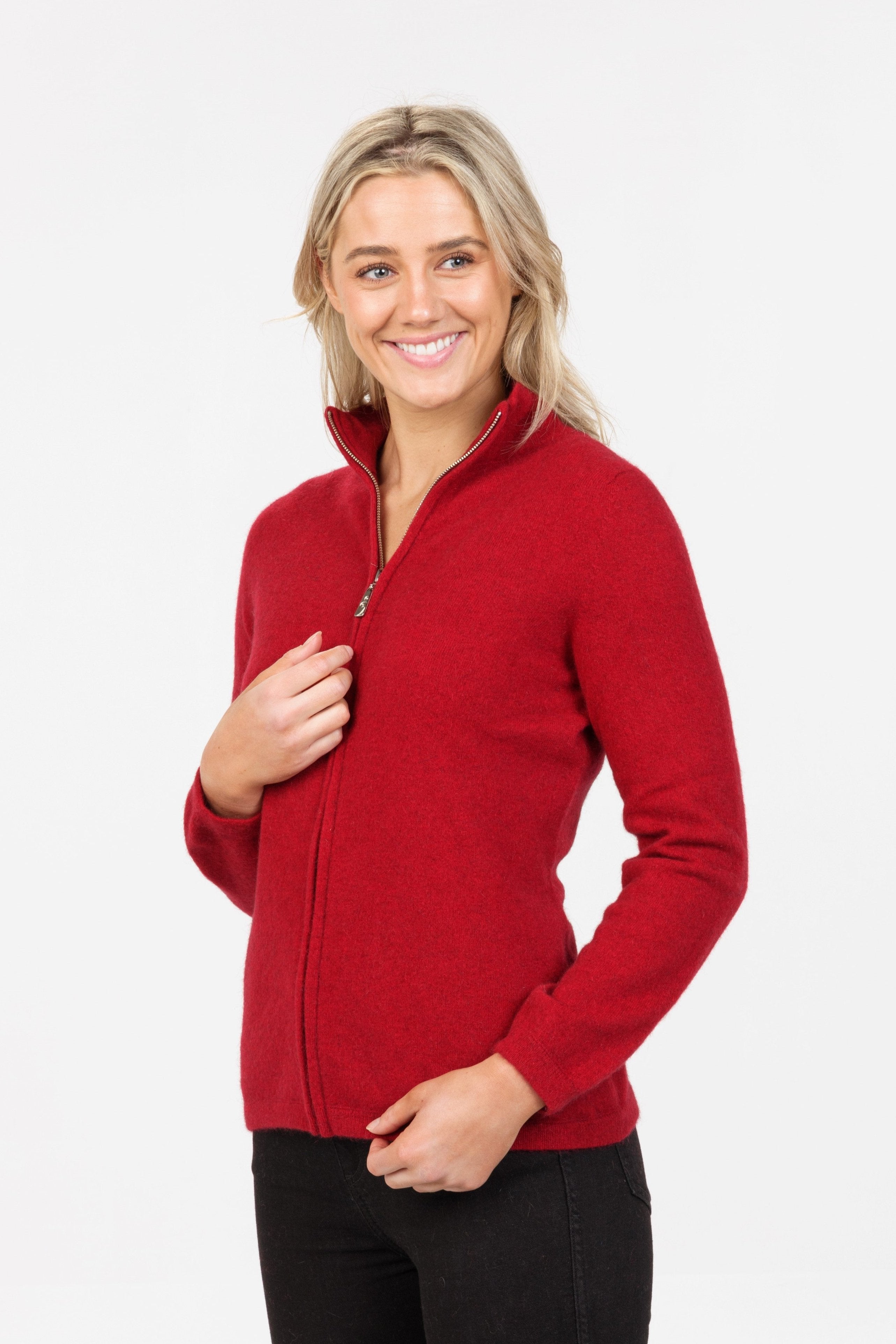 Plain Possum Merino Zip Jacket Secondary image