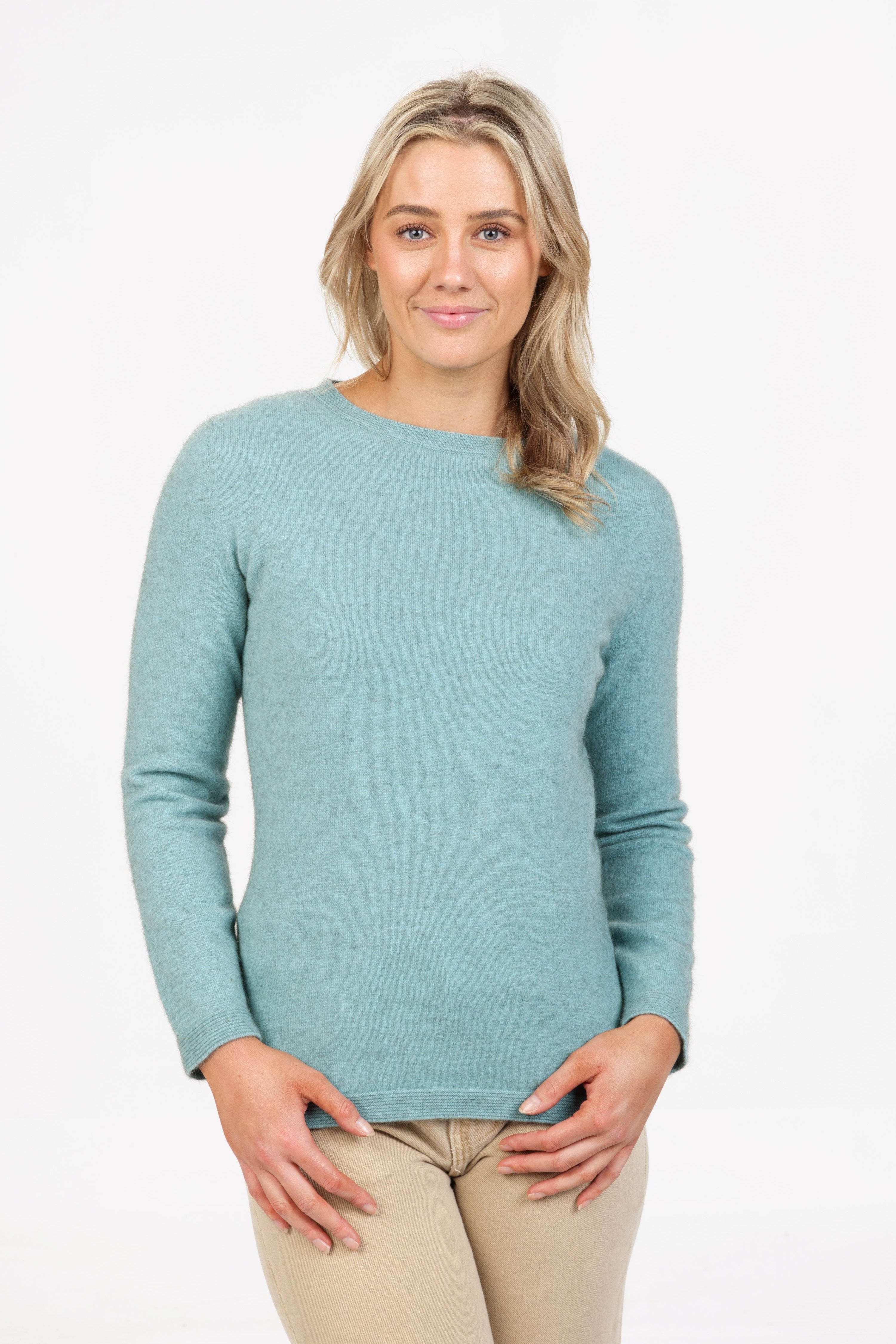 Plain Possum Merino Crew Neck Sweater
