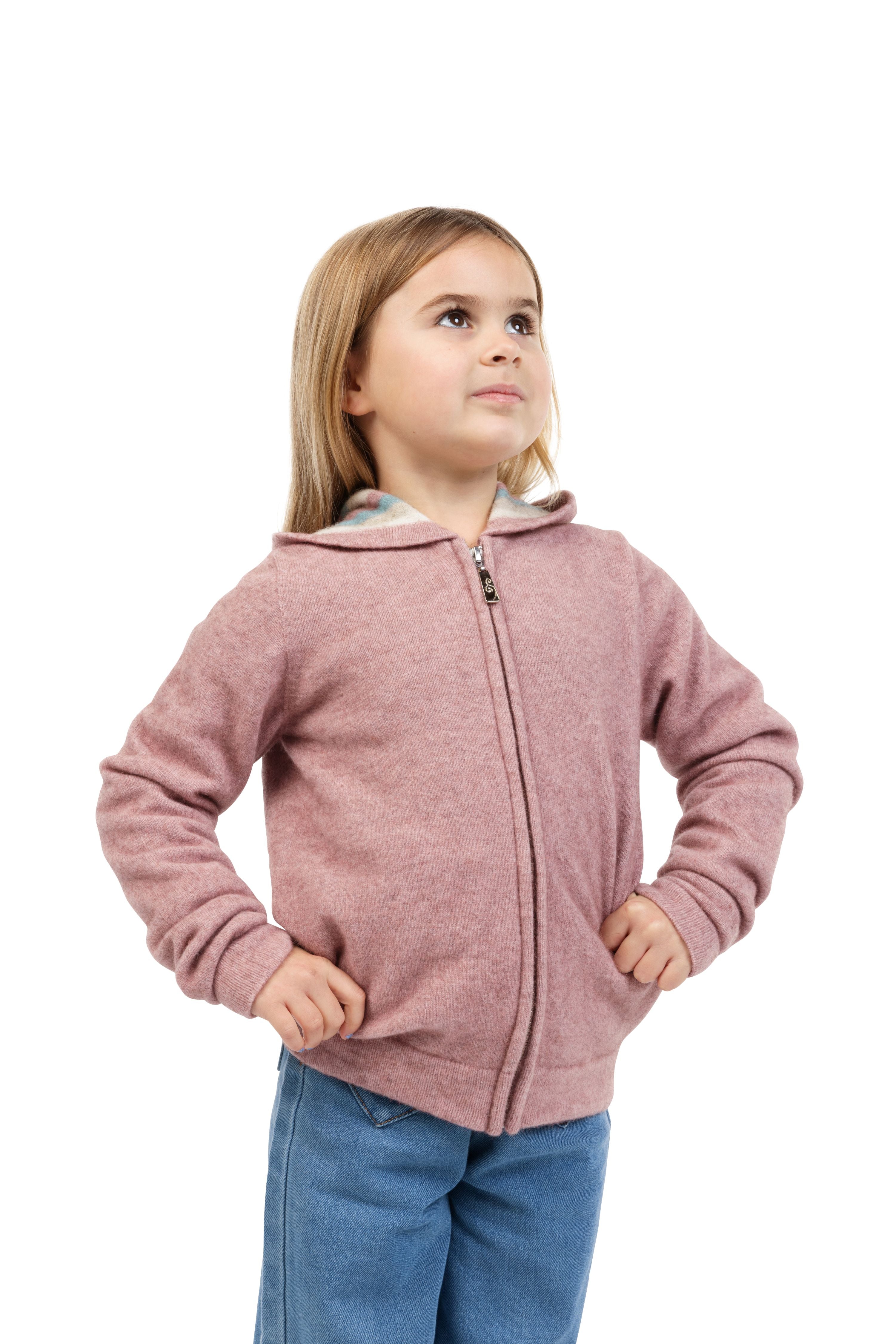 Kids Possum Merino Striped Hoodie Main image