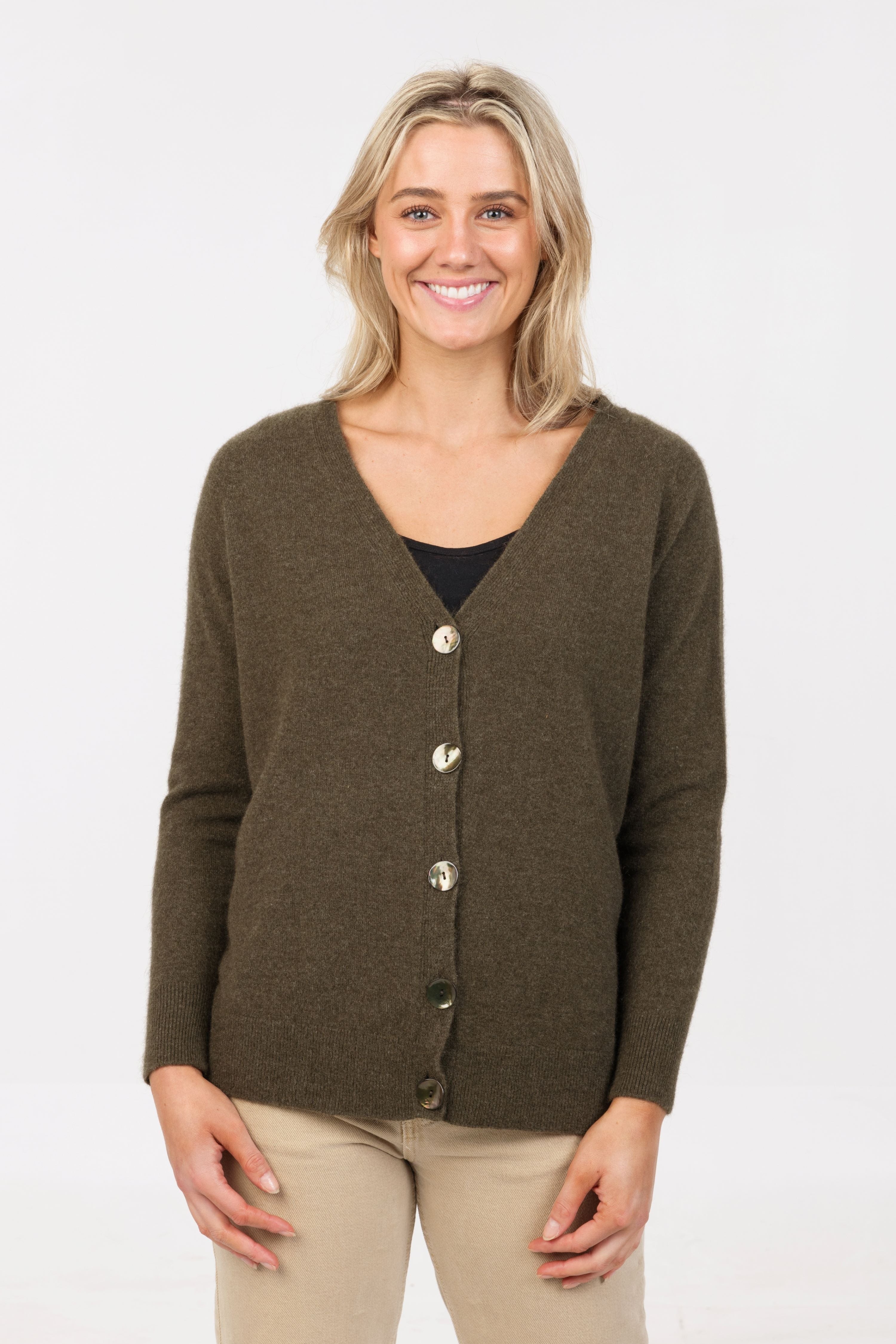 Relaxed Fit Possum Merino Cardigan