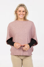 Split Sleeve Possum Merino Poncho