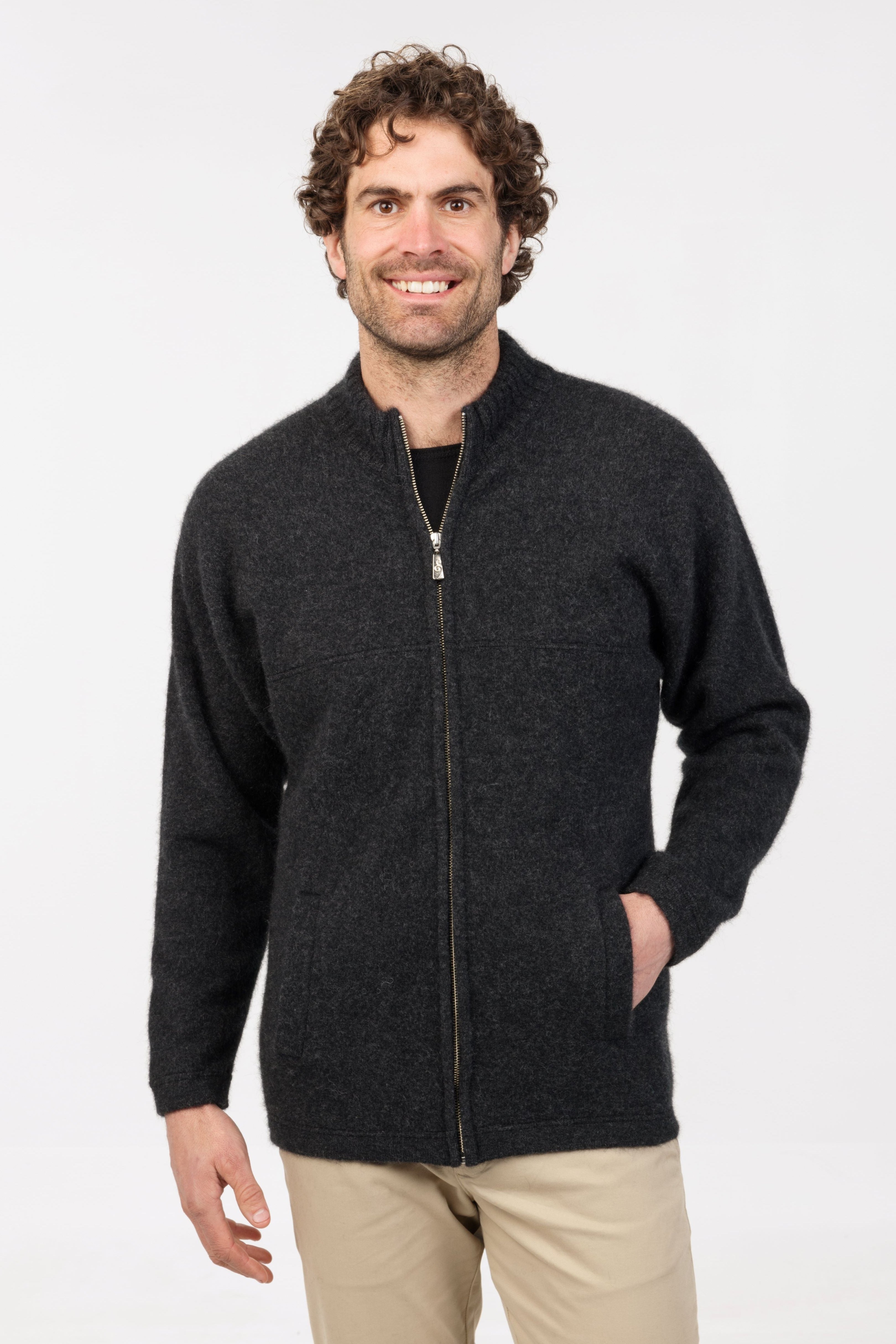 Felted Possum Merino Zip Jacket Main image