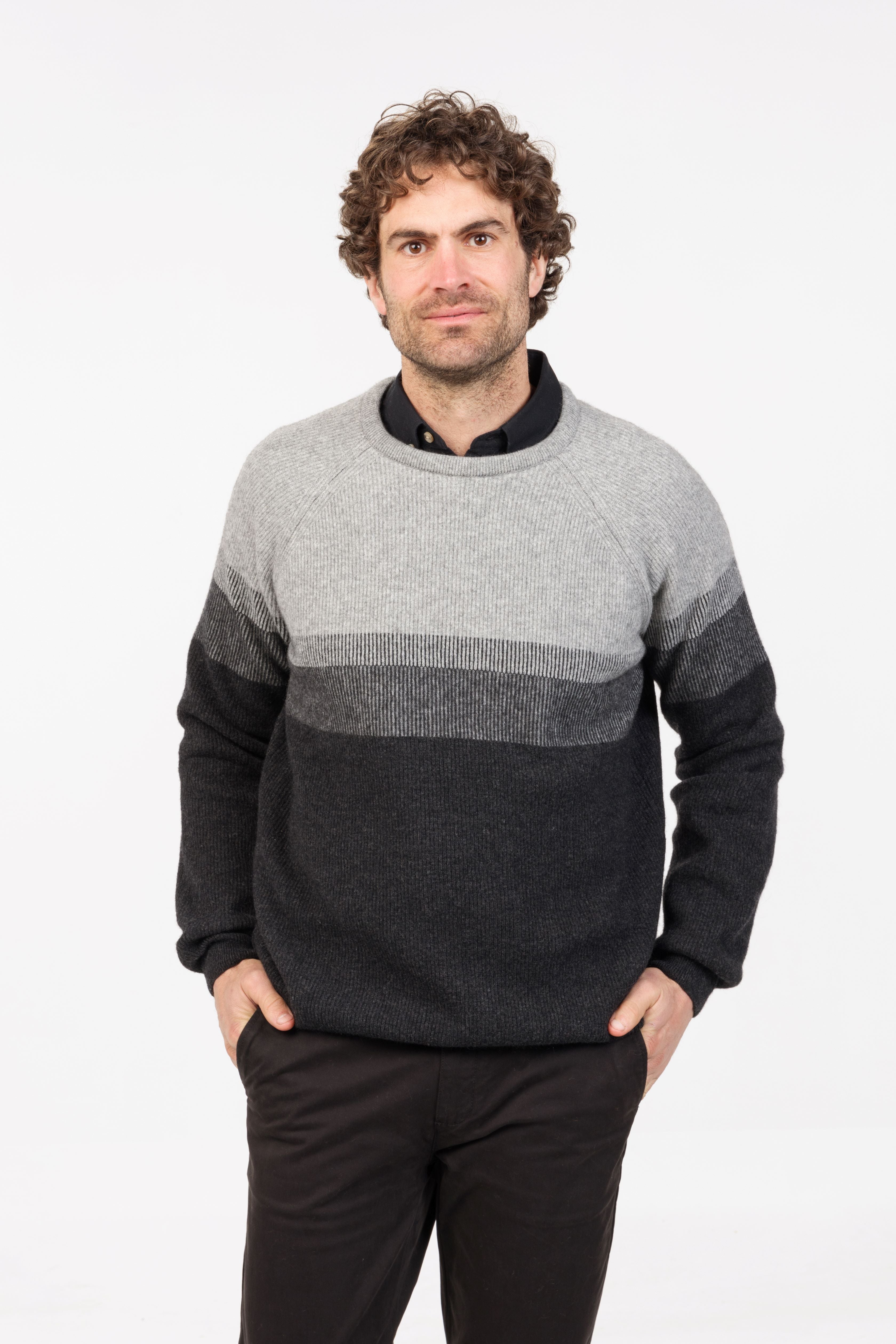 Gradient Possum Merino Crew Secondary image