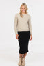 Ribbed Possum Merino Skirt