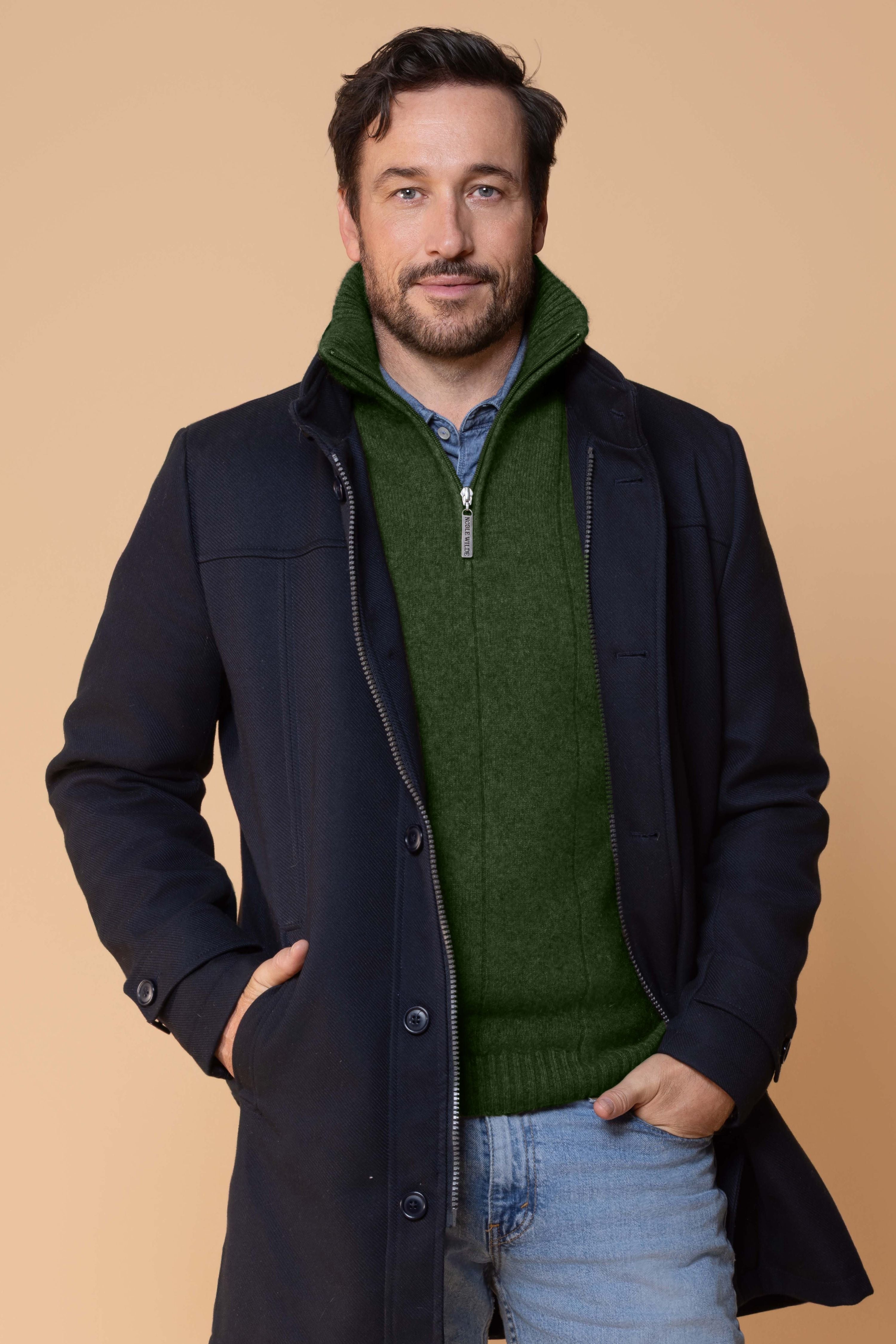 Javelin Possum Merino Zip Sweater. Secondary image