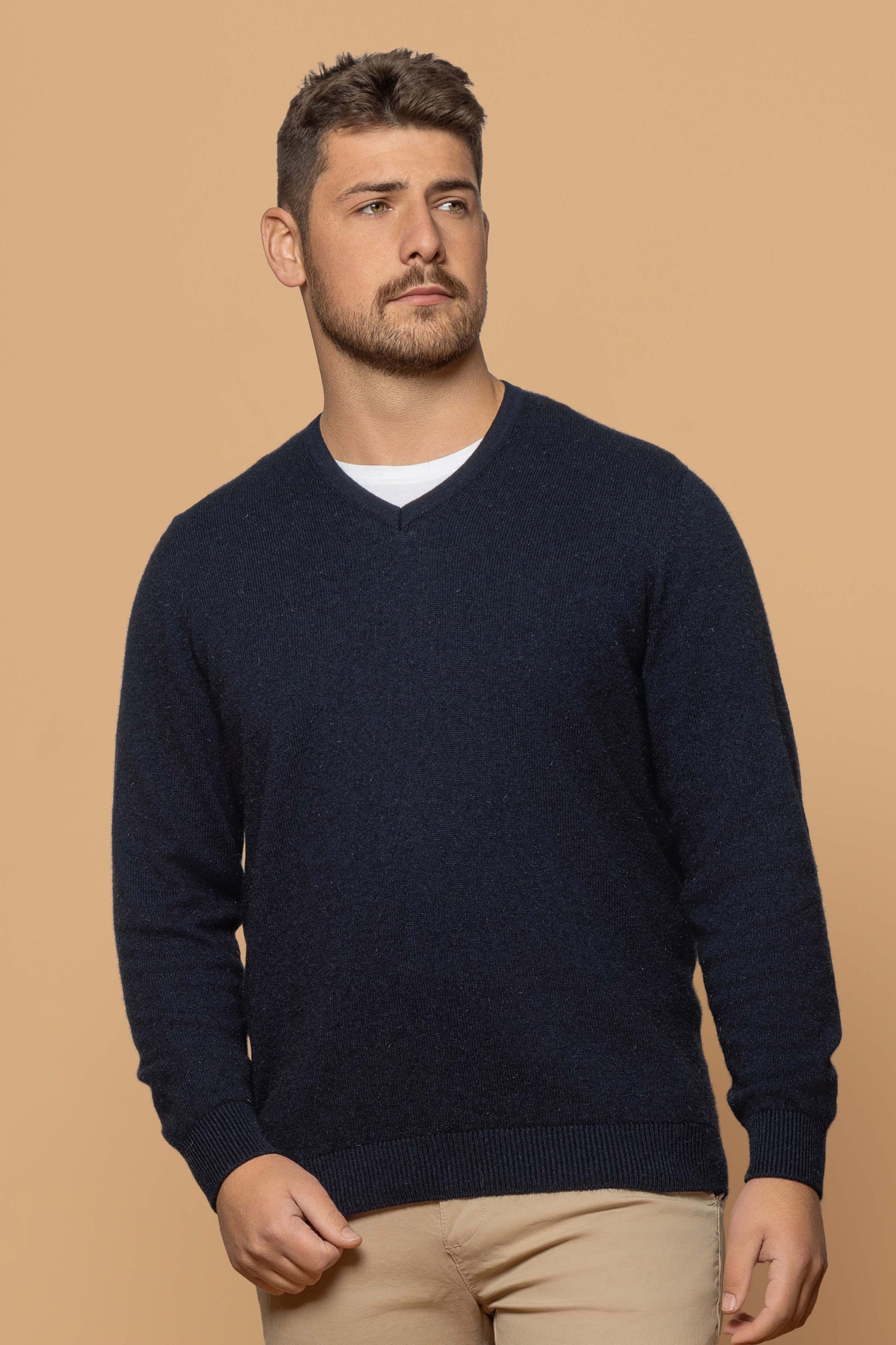Men's Lightweight Possum Vee Neck Sweater Main image