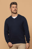 Men's Lightweight Possum Vee Neck Sweater