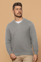 Men's Lightweight Possum Vee Neck Sweater