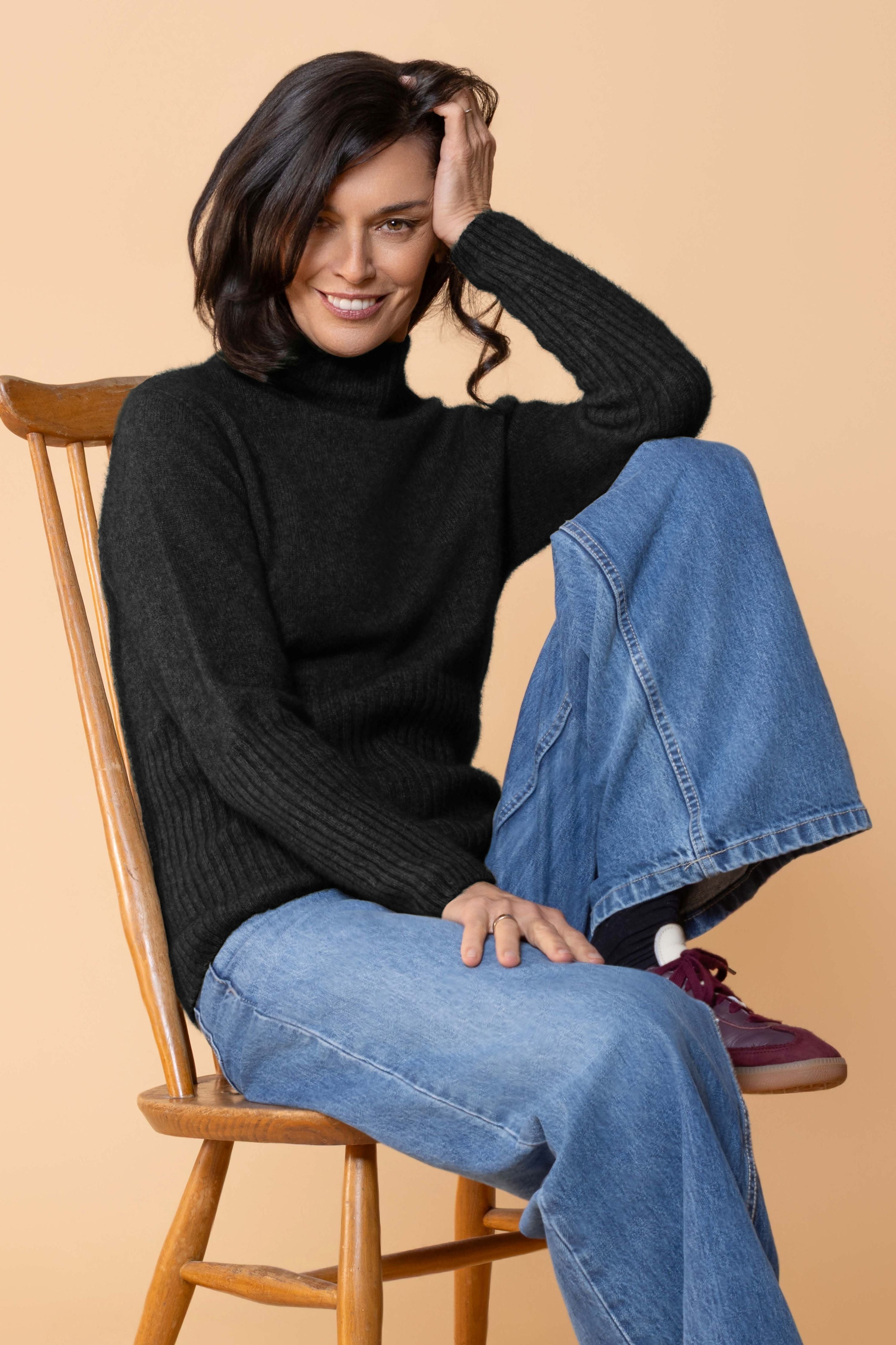 Rib Possum Merino Turtle Neck
