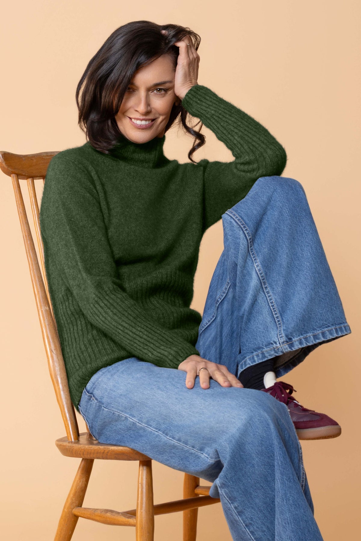 Rib Possum Merino Turtle Neck Main image