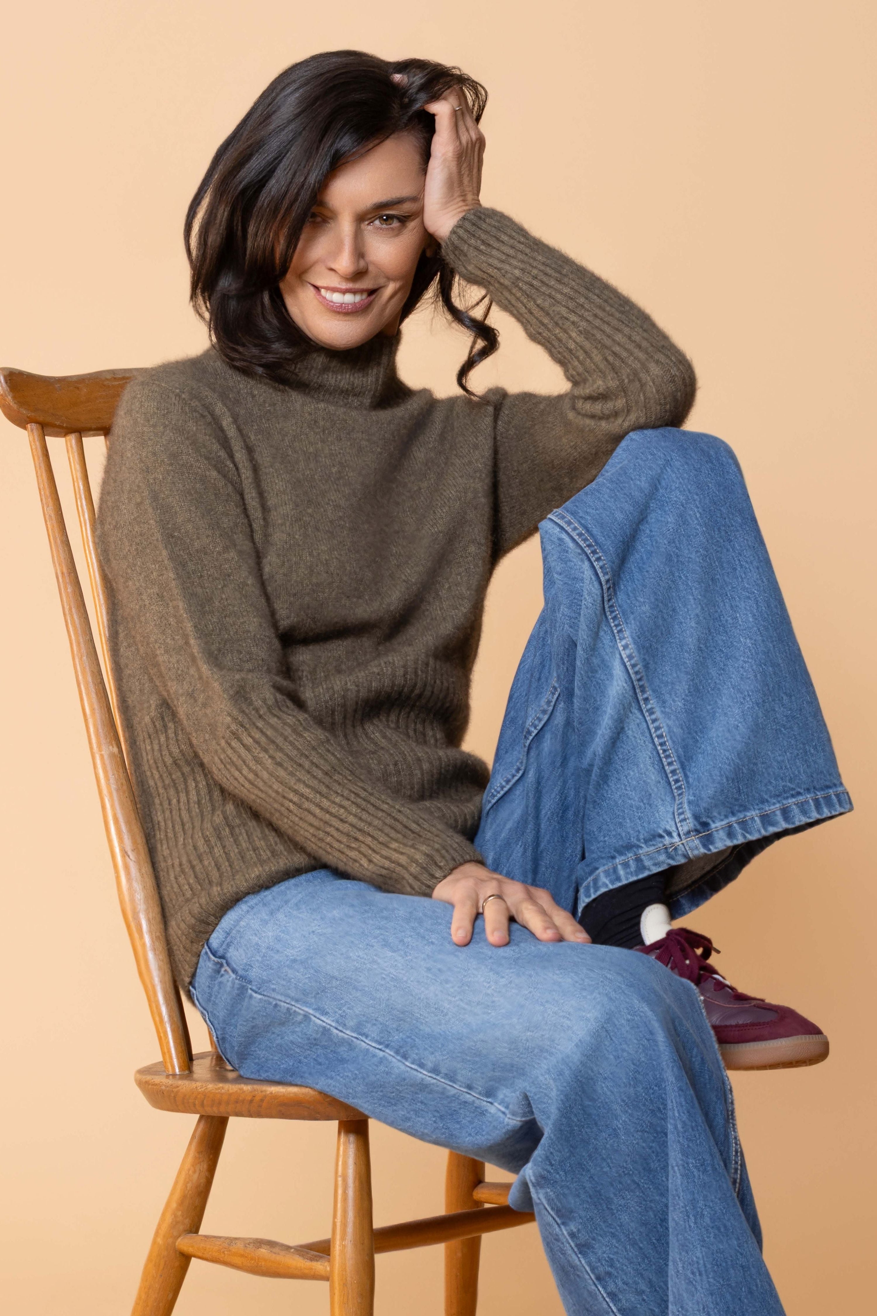 Rib Possum Merino Turtle Neck Main image
