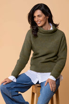 Moss Stitch Possum Merino Cowl
