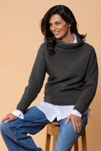 Moss Stitch Possum Merino Cowl