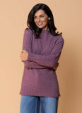 Cable Knit Possum Merino Funnel Neck Jersey