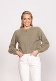 Bellow Sleeve Zip Cardi Possum Merino