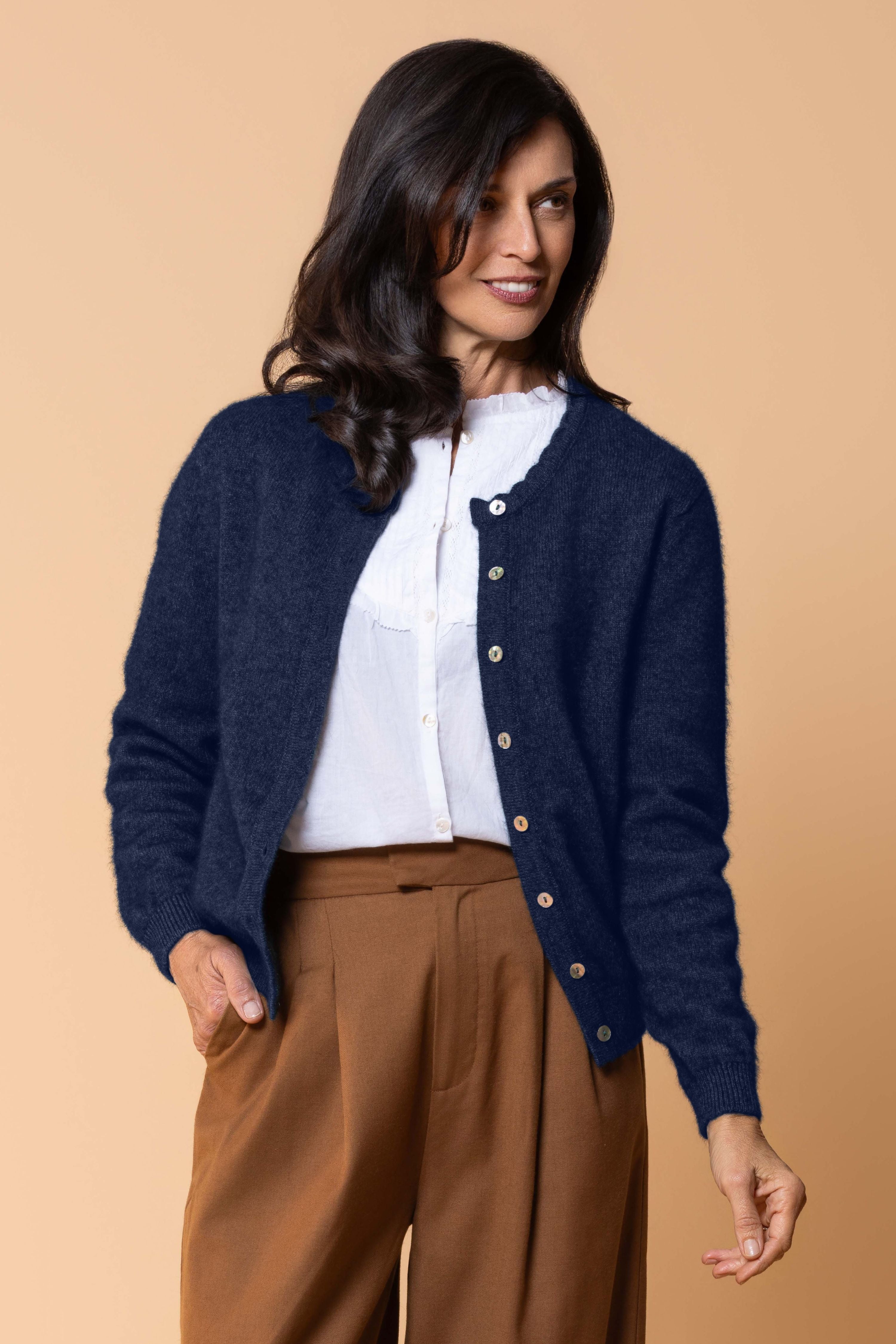Celeste Possum Merino Cardigan Secondary image