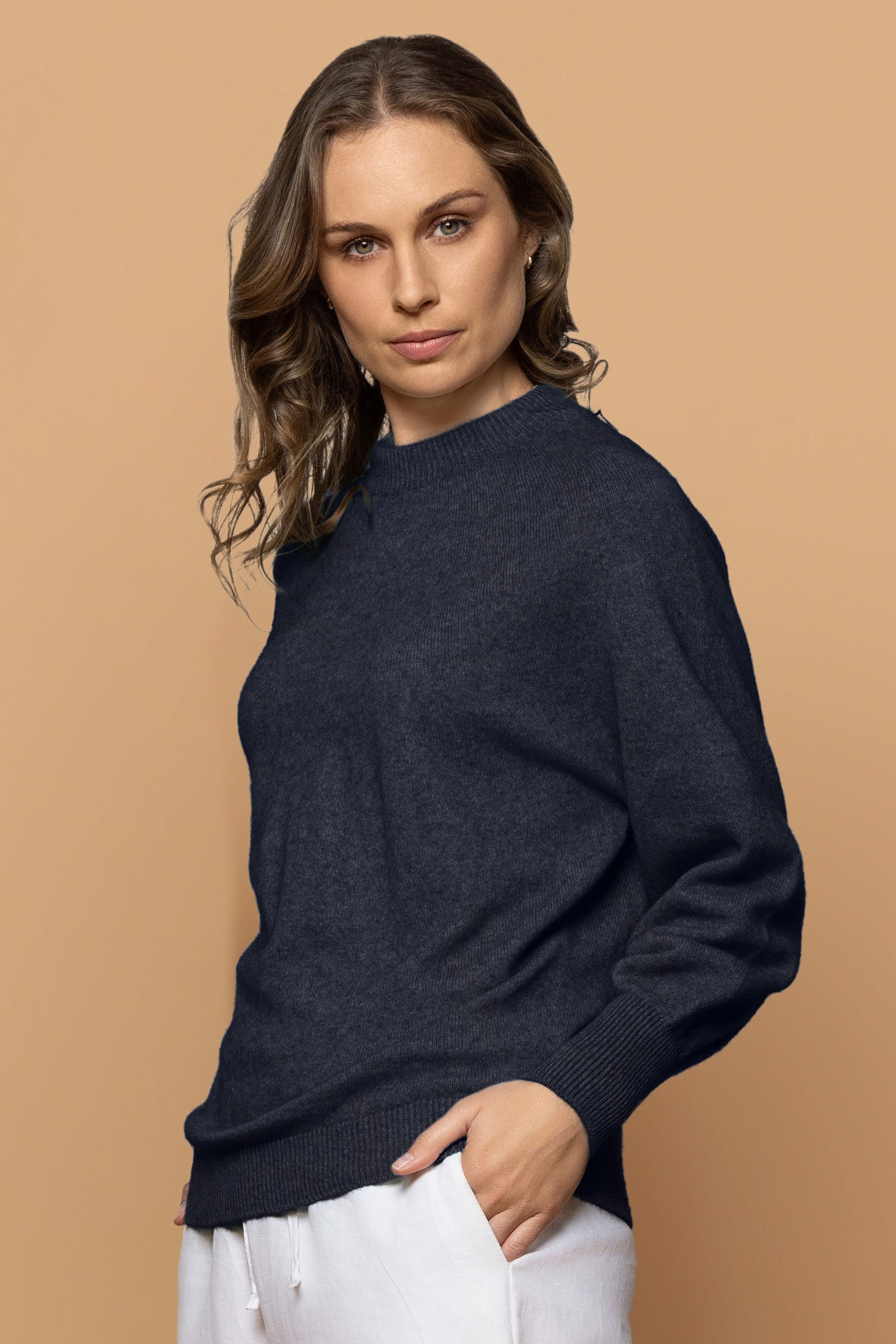 Aurora Dolman Crew Possum Merino + Cotton Secondary image