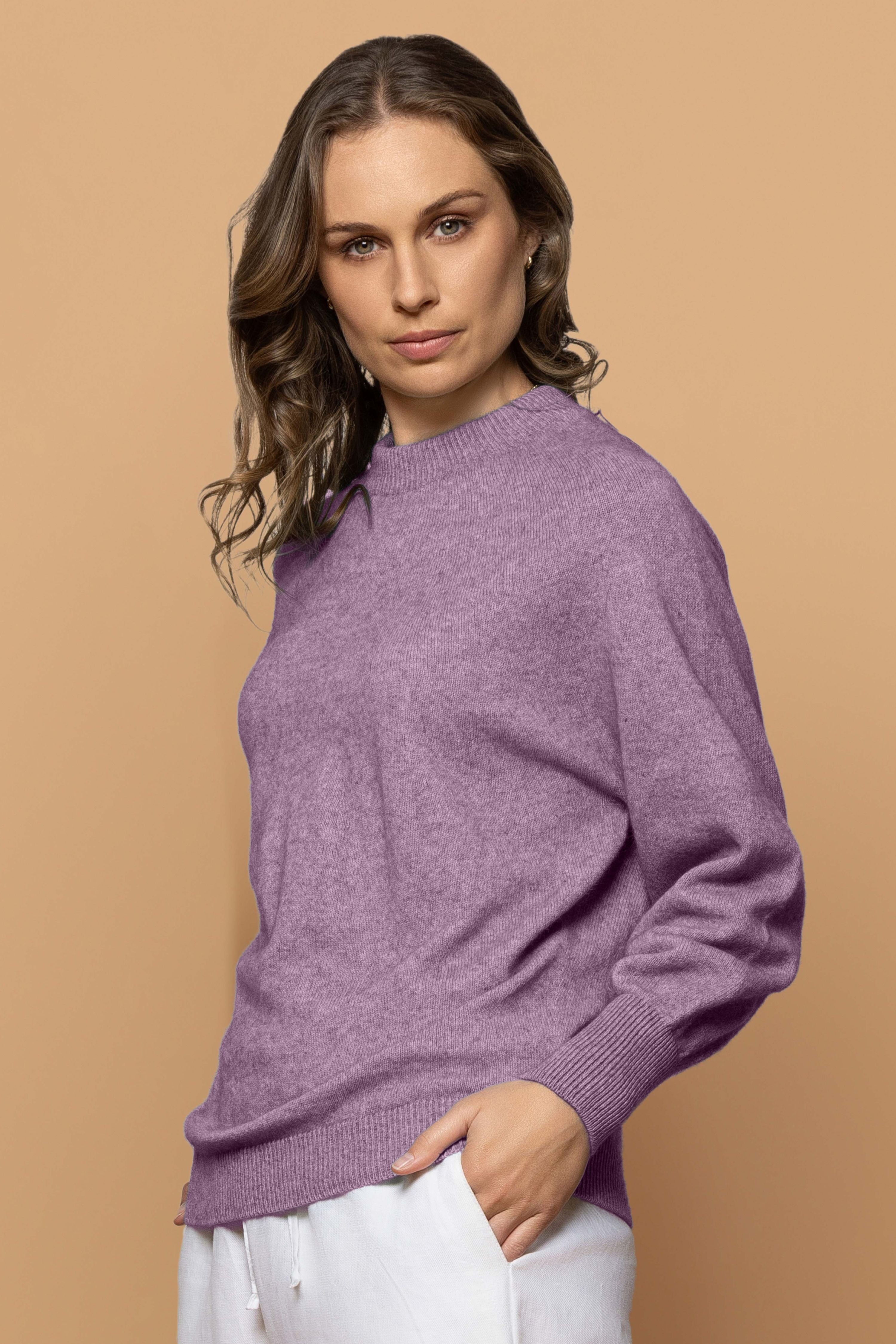Aurora Dolman Crew Possum Merino + Cotton Main image