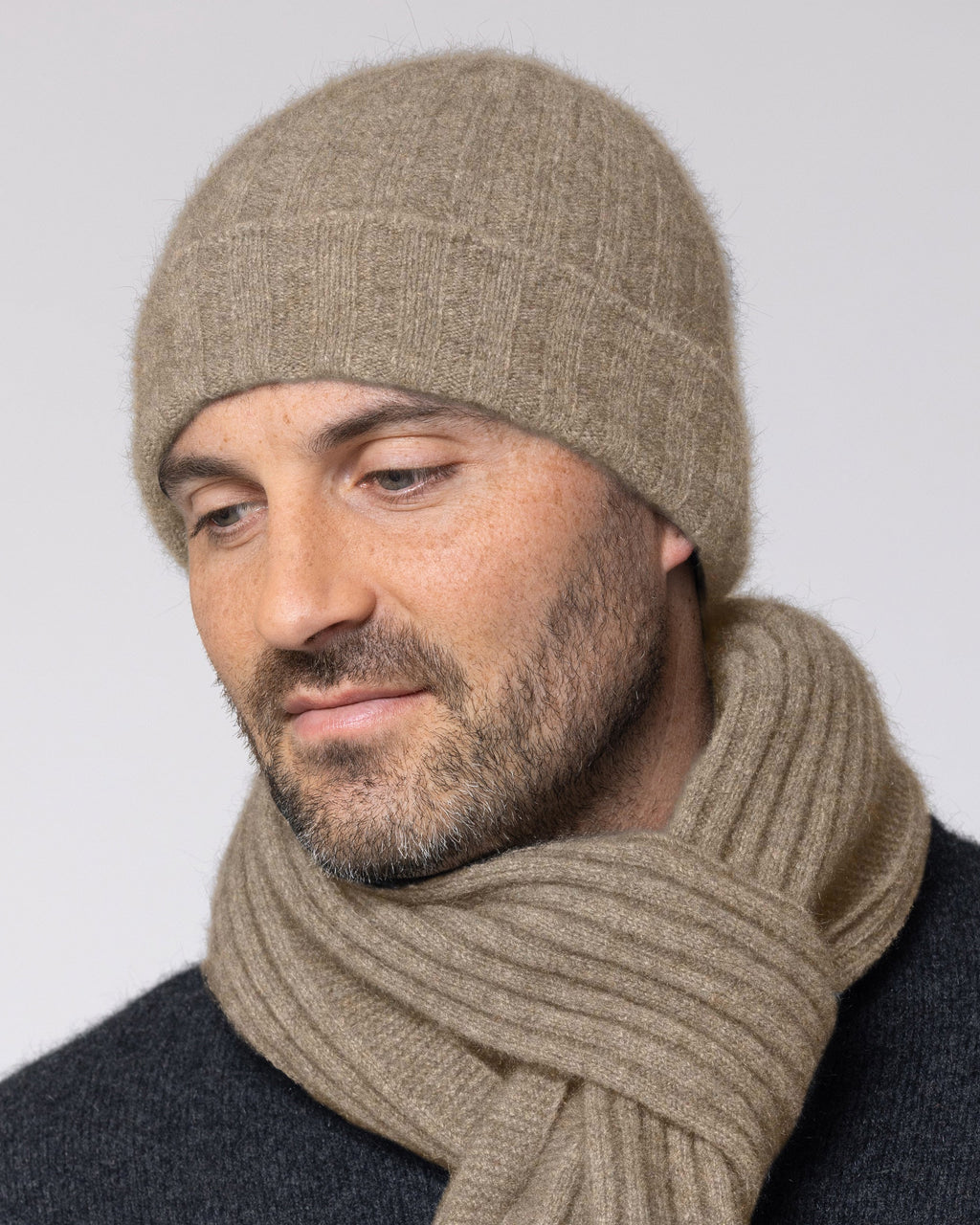 Rib Detail Possum Merino Beanie