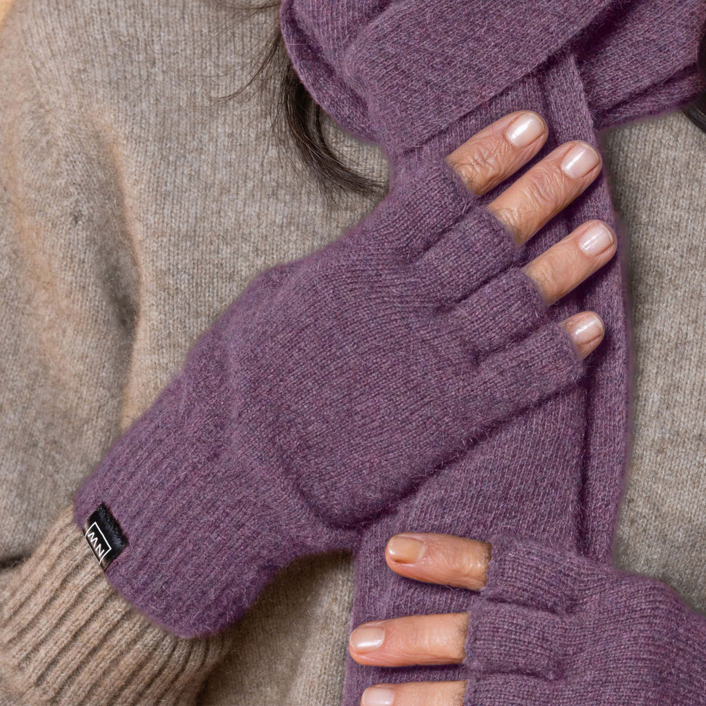 Fingerless Possum Merino Gloves NW