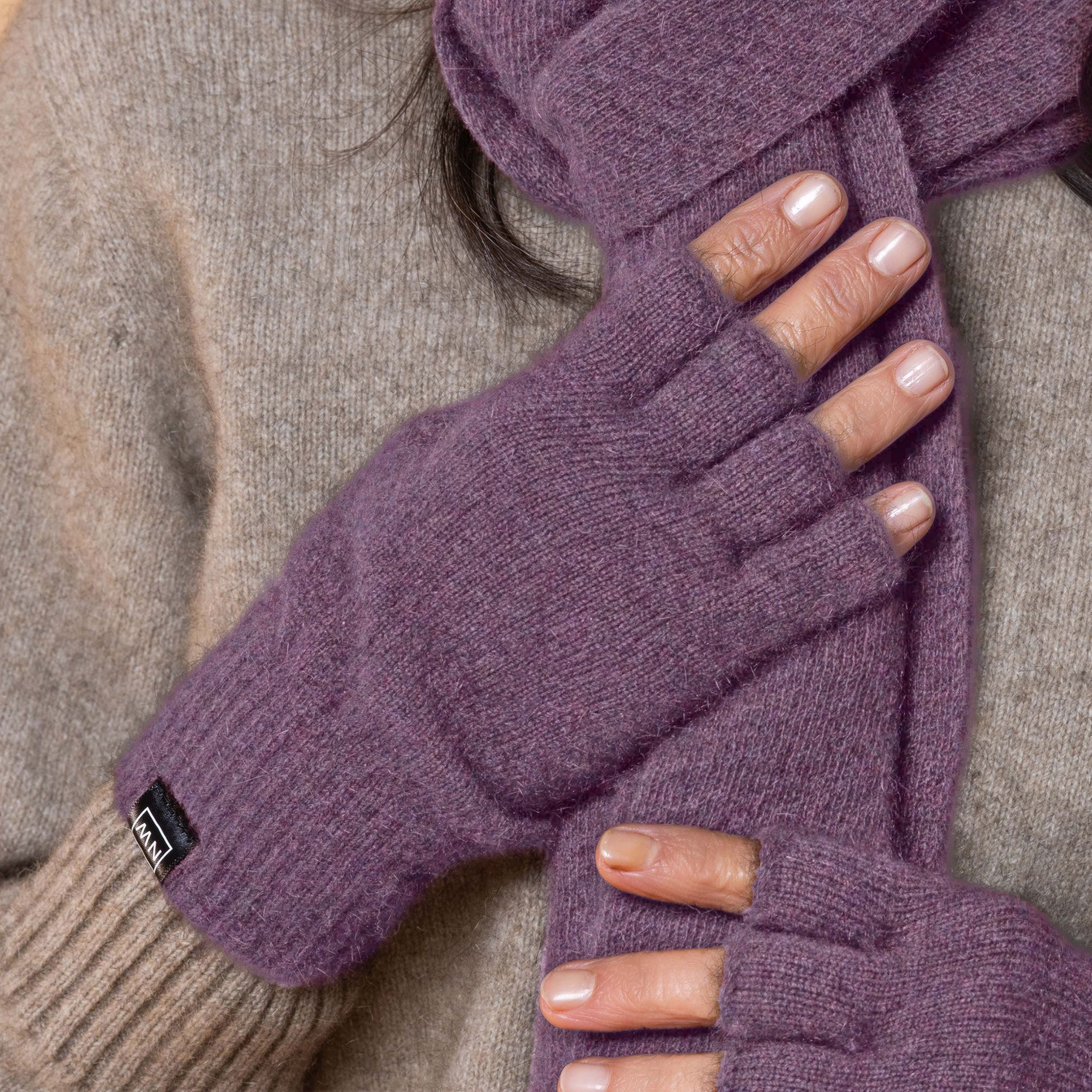 Fingerless Possum Merino Gloves NW