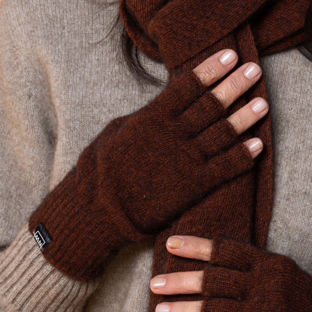 Fingerless Possum Merino Gloves NW