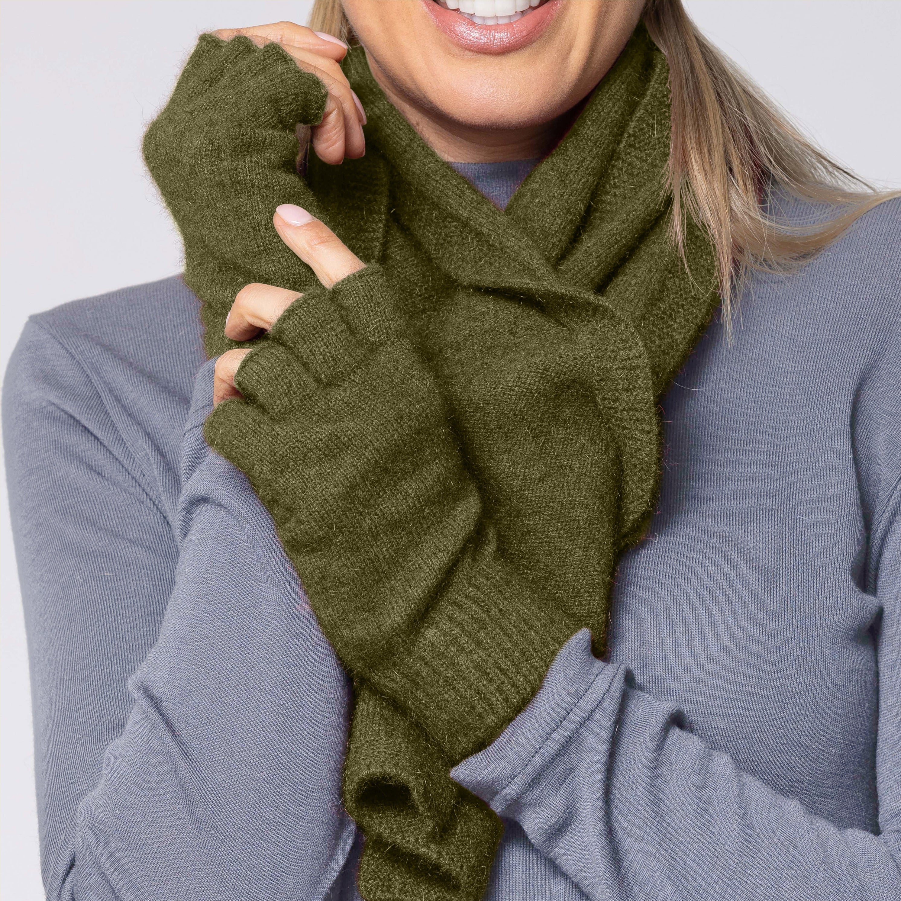Fingerless Possum Merino Gloves NW