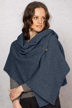 Moss Stitch Possum Merino Shawl