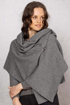 Moss Stitch Possum Merino Shawl