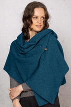 Moss Stitch Possum Merino Shawl