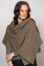 Moss Stitch Possum Merino Shawl