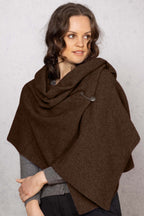Moss Stitch Possum Merino Shawl
