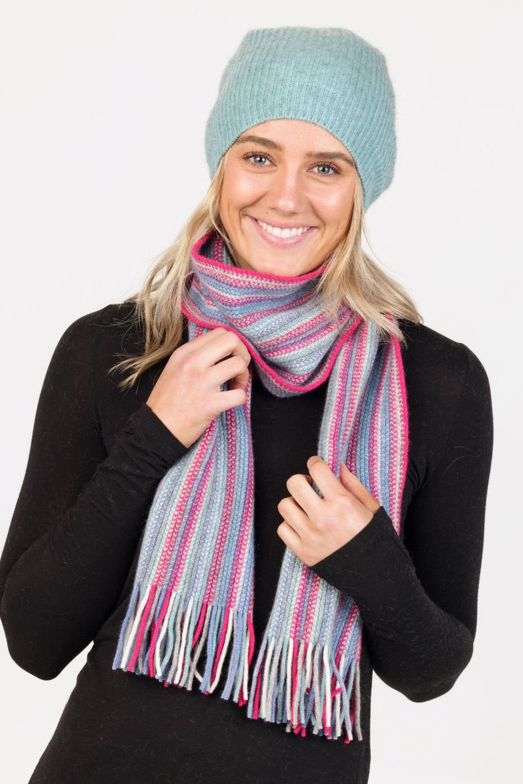 Multi Striped Possum Merino Scarf - Native World