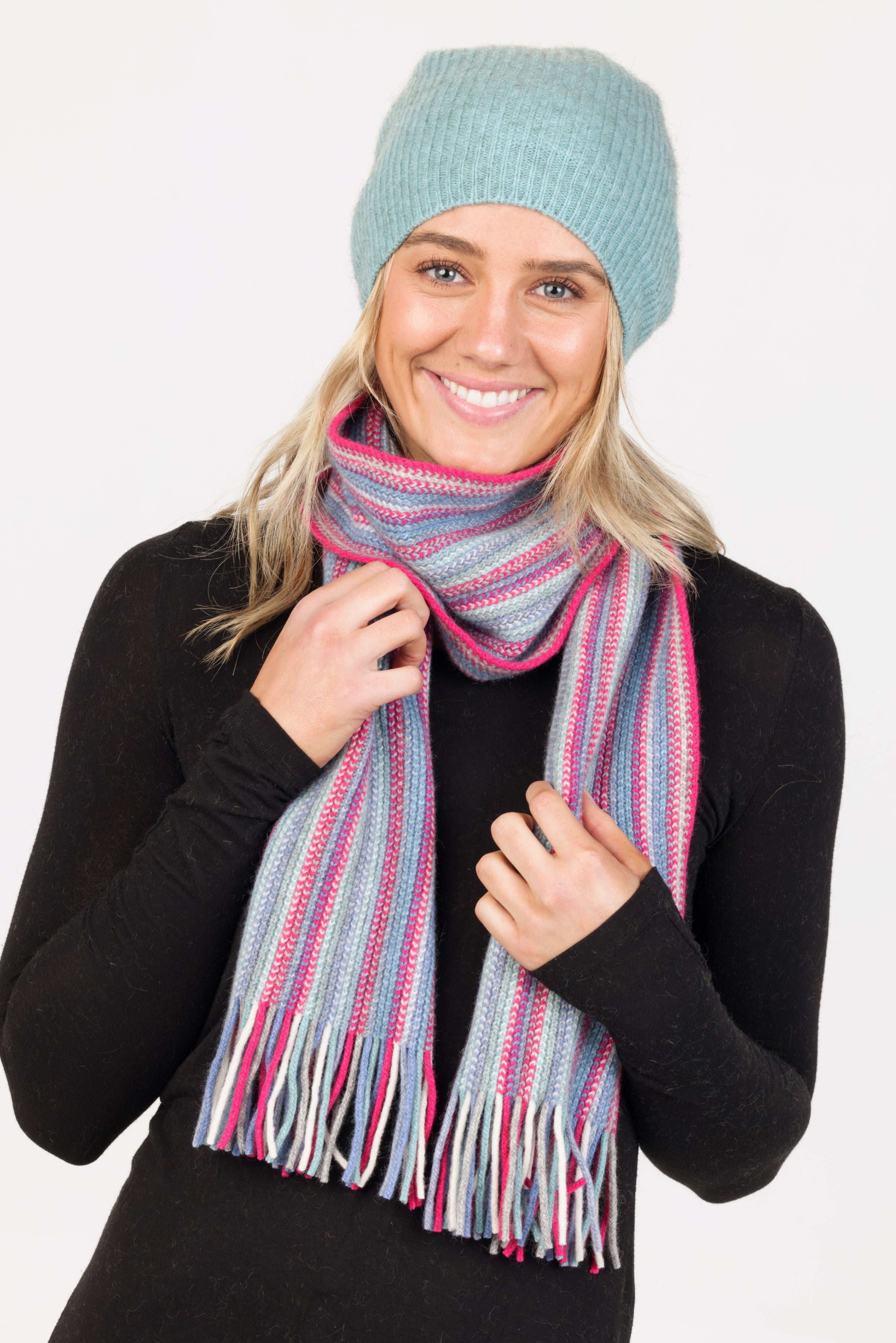 Multi Striped Possum Merino Scarf - Native World