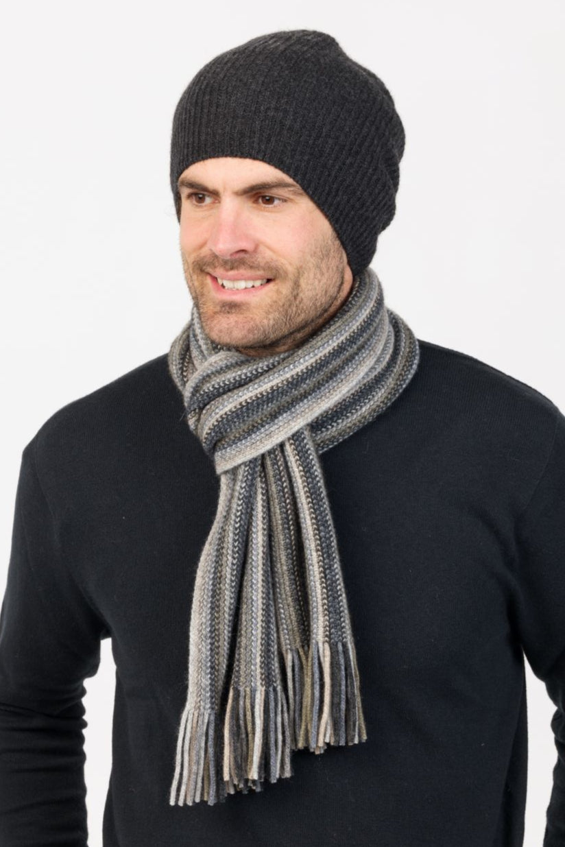 Multi Striped Possum Merino Scarf - Native World