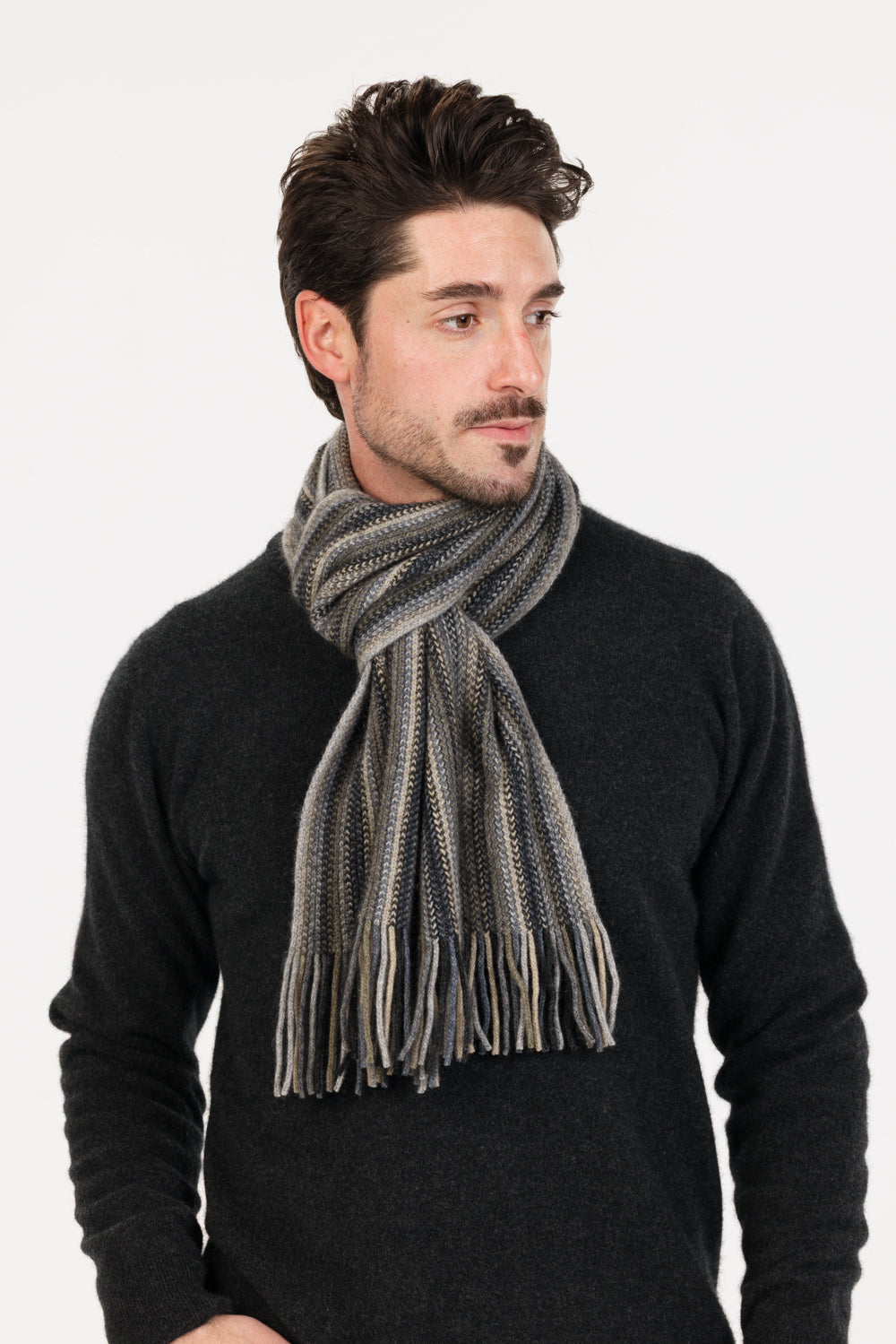 Multi Striped Possum Merino Scarf - Native World