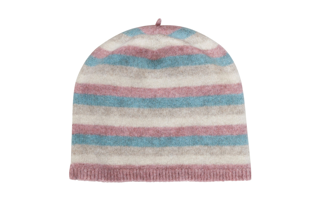 Kids Possum Merino Striped Beanie