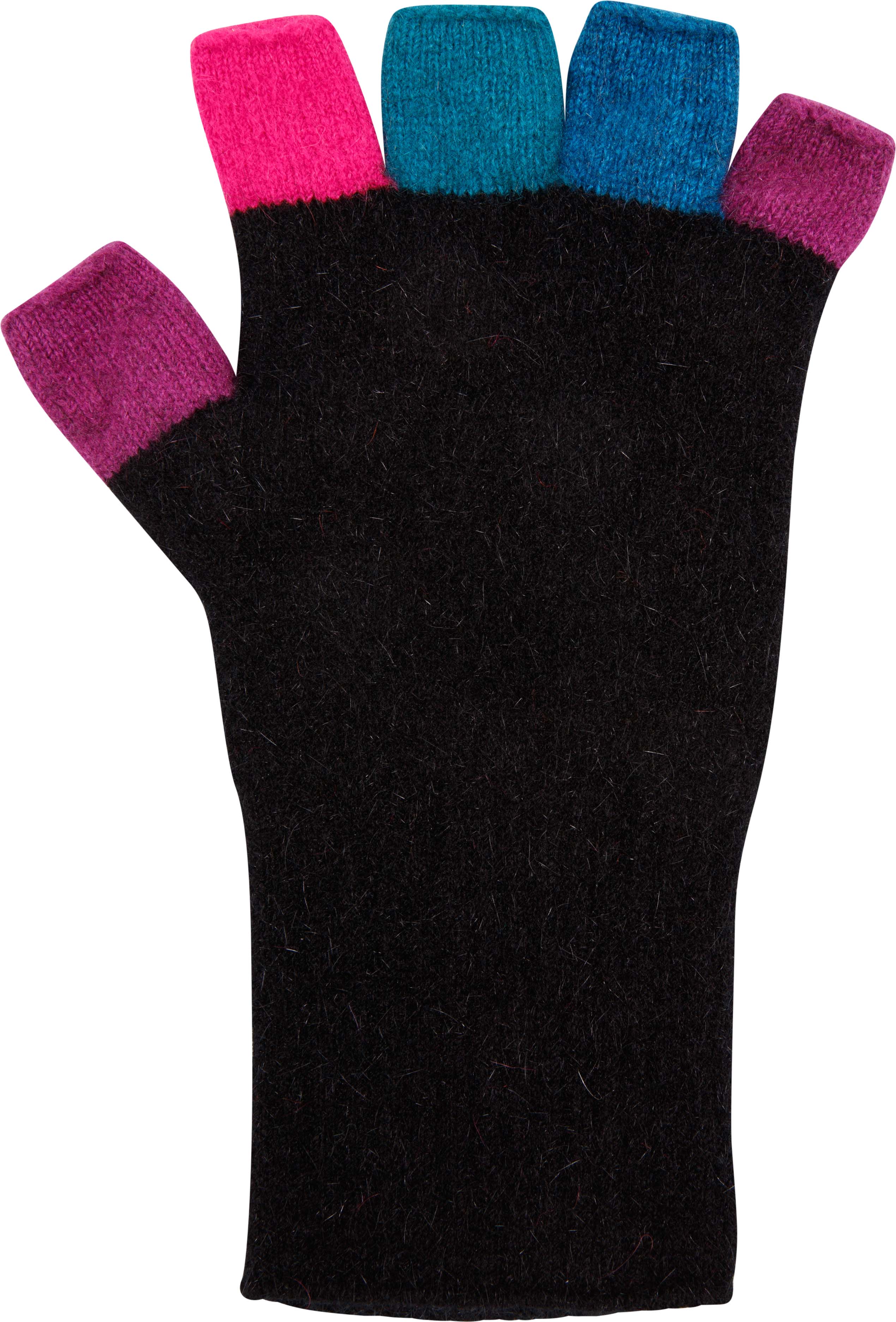 Possum Merino Multi-colour Fingerless Gloves - Native World