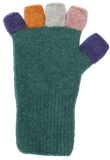 Possum Merino Multi-colour Fingerless Gloves - Native World