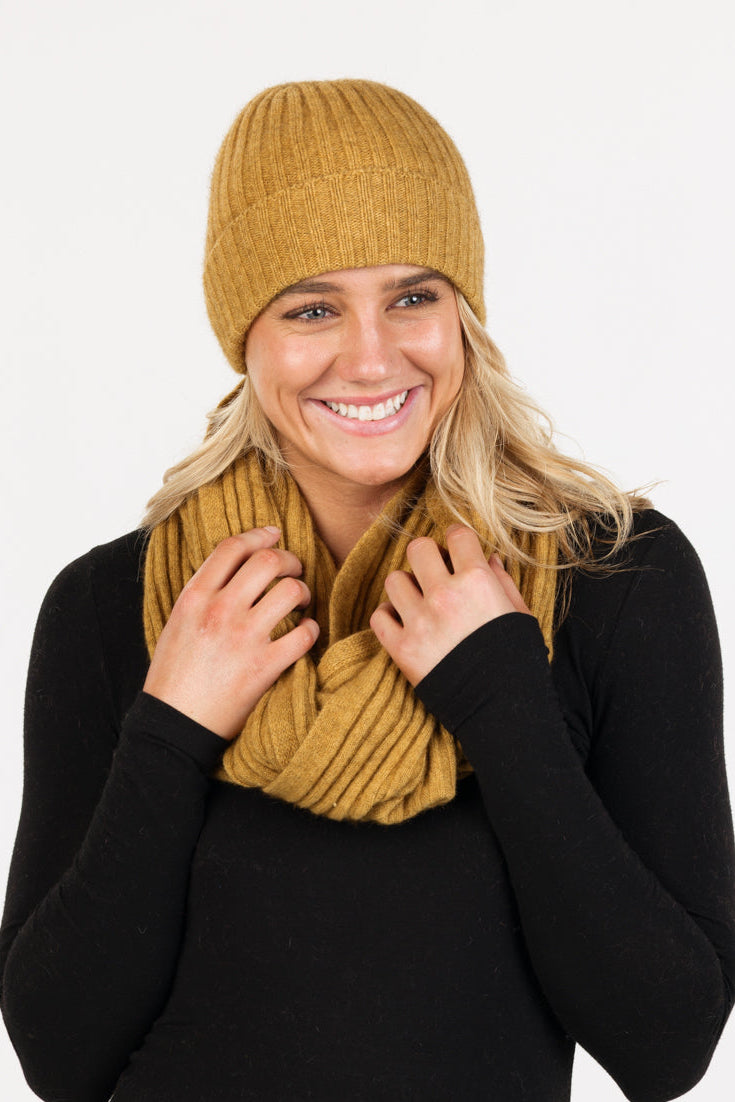 Ribbed Knit Possum Merino Beanie Secondary image