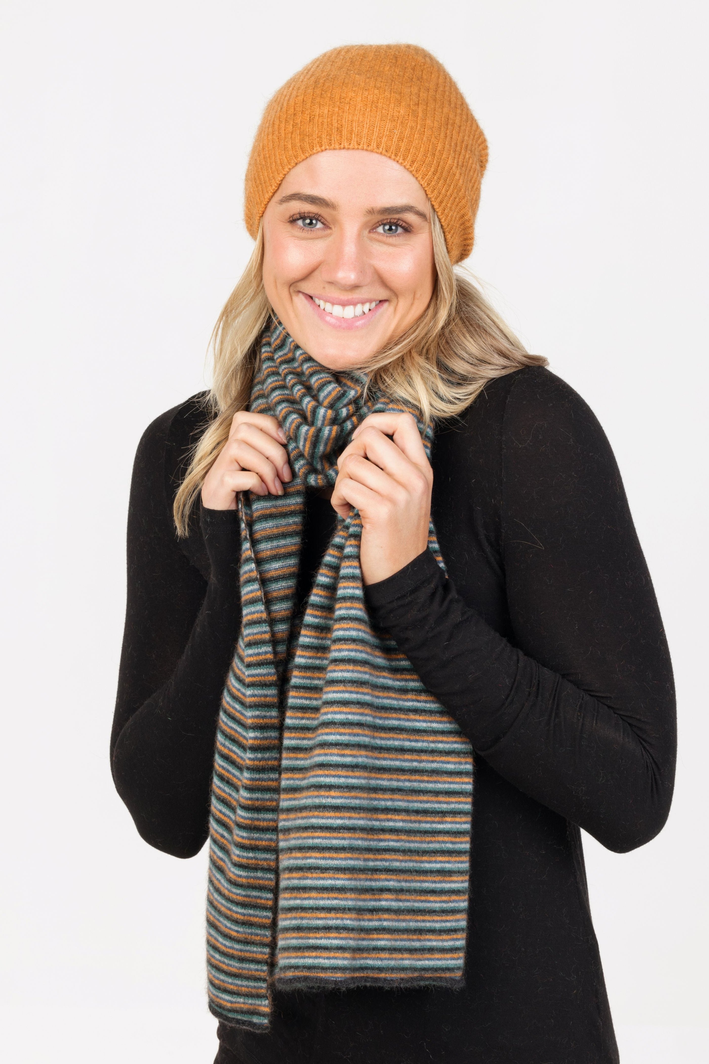 Six Colour Possum Merino Scarf Secondary image