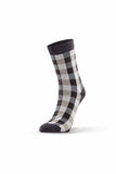 Norsewear Check Merino Sock - Charcoal