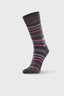 Norsewear Fine Line Stripe Merino Socks - Charcoal