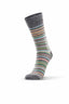 Norsewear Fine Line Stripe Merino Socks - Grey Mix
