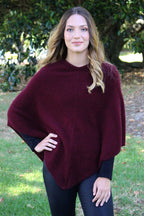Plain Possum Merino Poncho