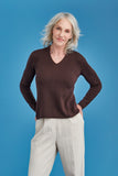 Long Sleeve Merino Wool Classic High V-Neck