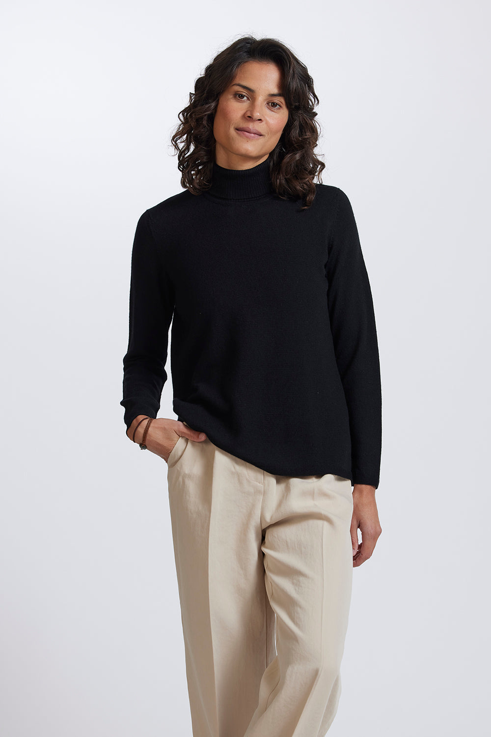 Long Sleeve Classic Merino Wool Polo Secondary image
