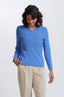 Merino Wool Rib Wrap V Sweater